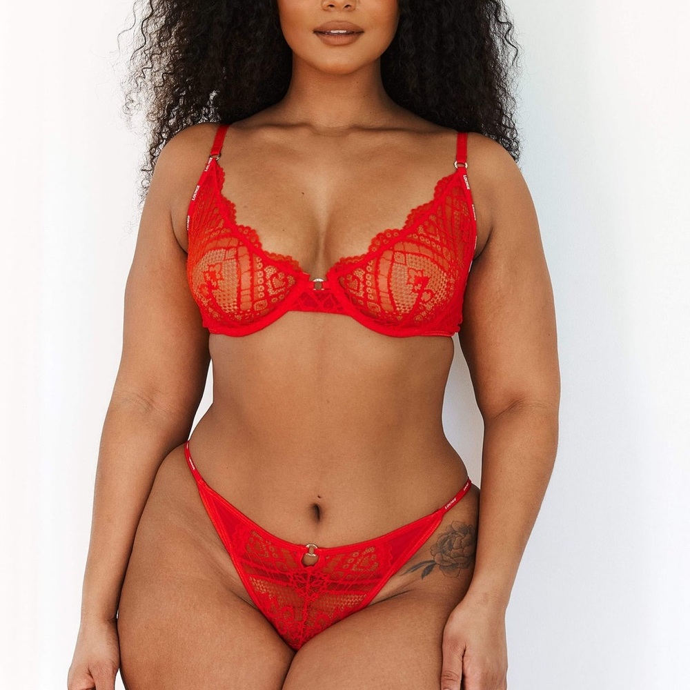 Lounge Underwear Charmed Balcony Bra & Brief Set